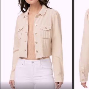 Pistola pink denim jean jacket size small LIKE NEW